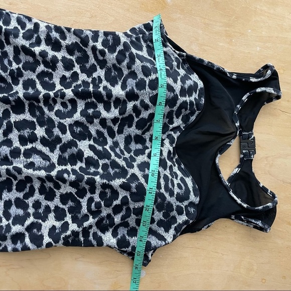 Niptuck Swim Black Mesh & Leopard One Piece Swim - Picture 10 of 11